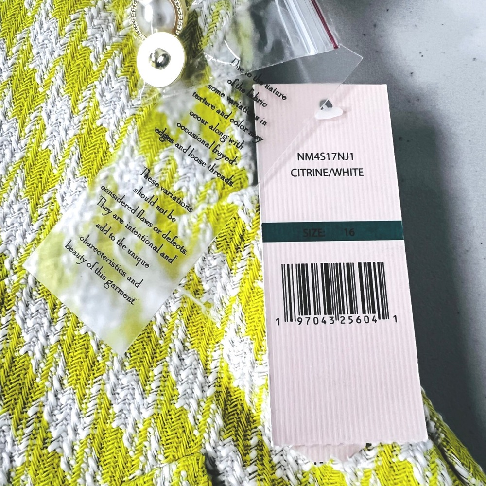 Nanette Lepore Dress NWT Citrine Plus 16 Button Front Preppy Vintage Vibe Retro - Picture 6 of 11
